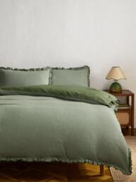 John Lewis Belvoir Pure Cotton Gauze Duvet Cover Set - thumbnail 2