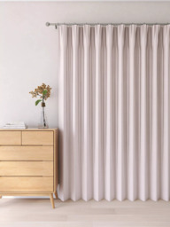 John Lewis Textured Weave Ultra Thermal Lined Pencil Pleat Door Curtain - thumbnail 4