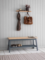 Garden Trading Clockhouse Hallway Bench, Charcoal - thumbnail 2