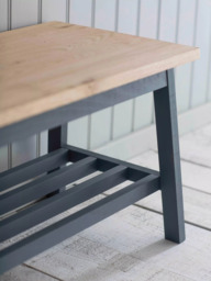 Garden Trading Clockhouse Hallway Bench, Charcoal - thumbnail 3