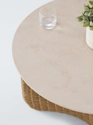 John Lewis Cove Woven Round Garden Coffee Table, 86cm, Natural - thumbnail 3