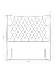 Hypnos Elizabeth Extra Wide Upholstered Headboard, King Size - thumbnail 4