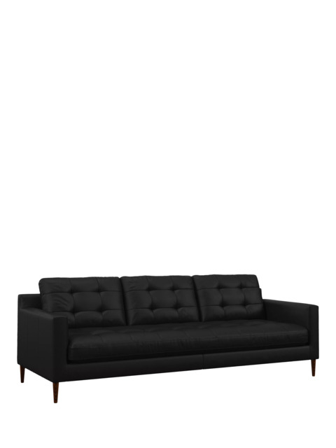 John Lewis Draper II Grand 4 Seater Leather Sofa, Dark Leg - image 1