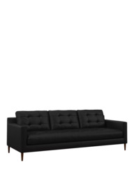 John Lewis Draper II Grand 4 Seater Leather Sofa, Dark Leg