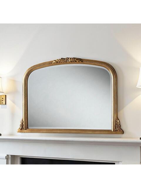 Yearn Arched Beaded Overmantel Wall Mirror, 66 x 102cm - image 1