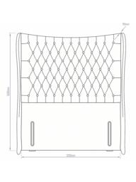 Hypnos Elizabeth Extra Wide Upholstered Headboard, Small Double - thumbnail 4