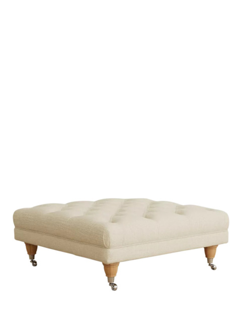 Laura Ashley Gloucester Footstool, Oak Leg - image 1