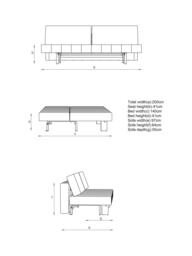Innovation Living Ripple Sofa Bed, Avella Sand 280 - thumbnail 2