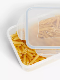 John Lewis Rectangular Plastic Snack Boxes, Set of 2, 240ml, Clear - thumbnail 3