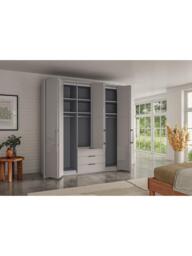 John Lewis Osaka 2.25m Bi-Fold Wardrobe with 6 Glass Doors & 3 Glass Drawers - thumbnail 3