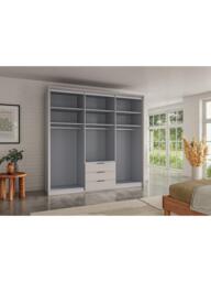 John Lewis Osaka 2.25m Bi-Fold Wardrobe with 6 Glass Doors & 3 Glass Drawers - thumbnail 5