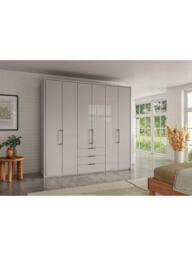 John Lewis Osaka 2.25m Bi-Fold Wardrobe with 6 Glass Doors & 3 Glass Drawers - thumbnail 2