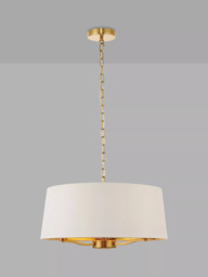 Bay Lighting Manor Ceiling Light, White/Metallic Brass - thumbnail 1