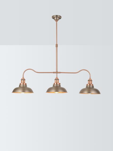 John Lewis Baldwin 3 Pendant Over Diner Bar Ceiling Light, Pewter - image 1