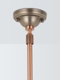 John Lewis Baldwin 3 Pendant Over Diner Bar Ceiling Light, Pewter - thumbnail 5