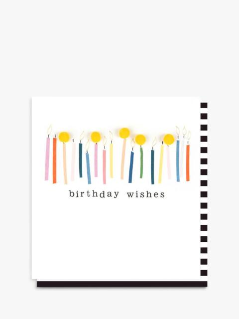 Caroline Gardner Candles Pom Poms Birthday Card