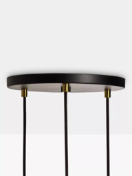Tala Walnut Triple Pendant Cluster Ceiling Light with Sphere IV ES LED Dim to Warm Globe Bulbs - thumbnail 3