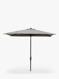KETTLER Wind-Up Balcony Half Parasol, 2.1m, Stone - thumbnail 1