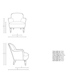 John Lewis Fireside Low Back Armchair, Light Leg - thumbnail 3