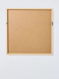 John Lewis Wood-Effect Square Wall Mirror, 55 x 55cm, Natural - thumbnail 3