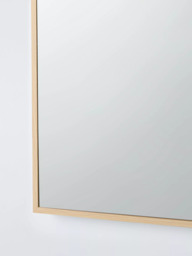 John Lewis Wood-Effect Square Wall Mirror, 55 x 55cm, Natural - thumbnail 2