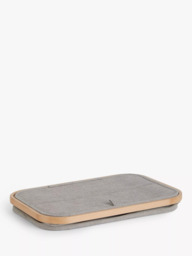 John Lewis Bamboo Rim Lidded Storage Basket, H16 x W38 x D26cm - thumbnail 5