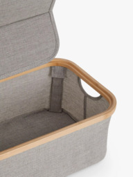 John Lewis Bamboo Rim Lidded Storage Basket, H16 x W38 x D26cm - thumbnail 4