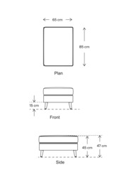 Swyft Model 10 Footstool, Dark Leg - thumbnail 2
