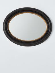 John Lewis Georgian Oval Wall Mirror, 50 x 40cm, Black - thumbnail 4