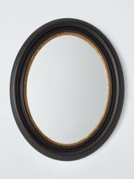 John Lewis Georgian Oval Wall Mirror, 50 x 40cm, Black - thumbnail 1