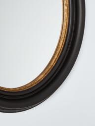 John Lewis Georgian Oval Wall Mirror, 50 x 40cm, Black - thumbnail 2