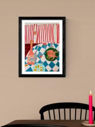 EAST END PRINTS Lucy Muss 'Shrimp & Champagne' Framed Print, 43.4 x 33.4cm, Black Frame - thumbnail 2