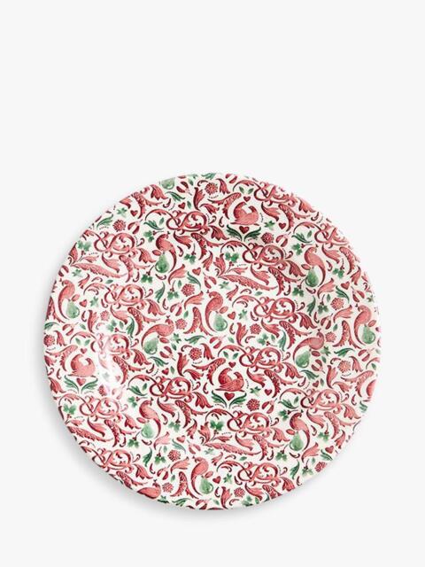 Spode Christmas Tree Yuletide Earthenware Side Plate, 20cm, Red - image 1