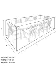 John Lewis 250 x 100cm Rectangular Garden Table & Chairs Set Furniture Cover - thumbnail 6