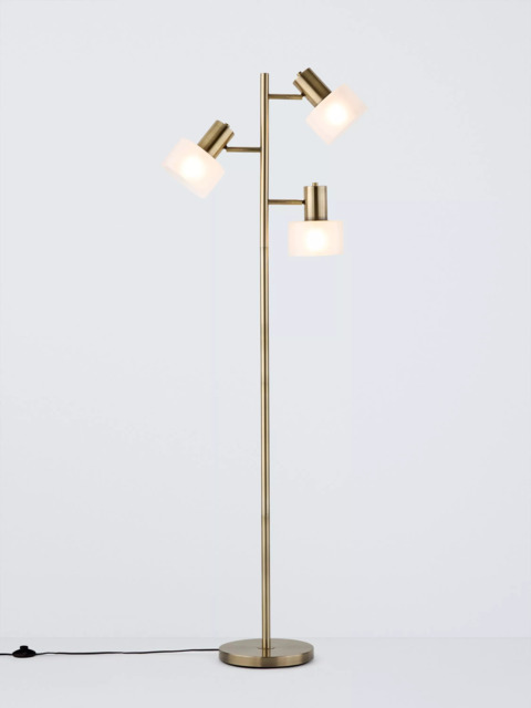 John Lewis Rodos Triple Floor Lamp, Antique Brass - image 1