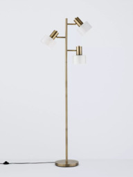 John Lewis Rodos Triple Floor Lamp, Antique Brass - thumbnail 3