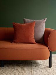 The Conran Shop Miller Corduroy Velvet Cushion Cover, Tobacco - thumbnail 2