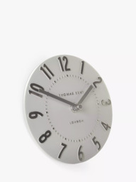 Thomas Kent Mulberry Mantel Clock, 15cm, Silver - thumbnail 1