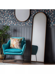 Gallery Direct Greystoke Arched Metal Frame Leaner Mirror, 170 x 50.5cm, Bronze - thumbnail 2