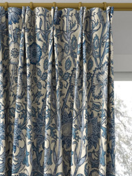 Morris & Co. Pink and Rose Made to Measure Curtains or Roman Blind, Vellum/Indigo - thumbnail 4