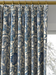 Morris & Co. Pink and Rose Made to Measure Curtains or Roman Blind, Vellum/Indigo - thumbnail 2