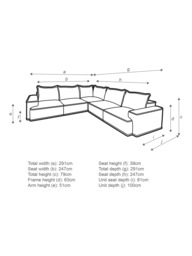 John Lewis Border 6 Seater Corner Sofa - thumbnail 3