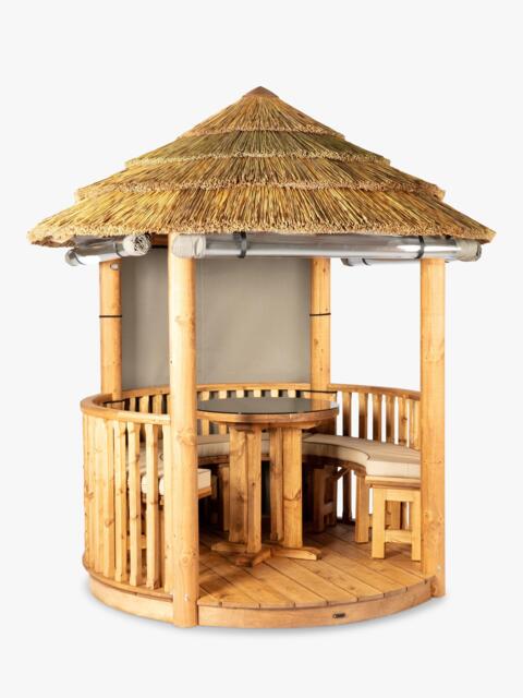 Breeze House Oasis Classic Cape Reed Thatch Roof Circular Gazebo, FSC-Certified (Scandinavian Redwood) - image 1