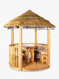 Breeze House Oasis Classic Cape Reed Thatch Roof Circular Gazebo, FSC-Certified (Scandinavian Redwood) - thumbnail 3