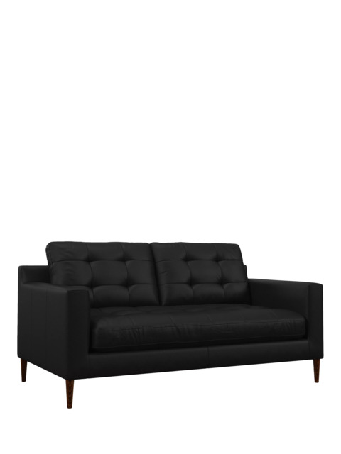 John Lewis Draper II Medium 2 Seater Leather Sofa, Dark Leg - image 1