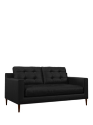 John Lewis Draper II Medium 2 Seater Leather Sofa, Dark Leg - thumbnail 1
