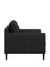 John Lewis Draper II Medium 2 Seater Leather Sofa, Dark Leg - thumbnail 3