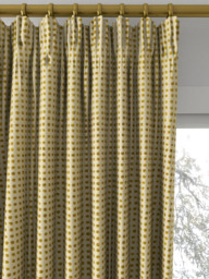 Harlequin Polka Made to Measure Curtains or Roman Blind, Mustard/Neutral - thumbnail 2