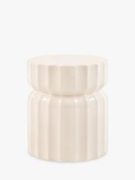 Gallery Direct Cirella Round Garden Side Table, Cream