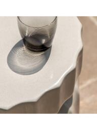 Gallery Direct Cirella Round Garden Side Table, Cream - thumbnail 3
